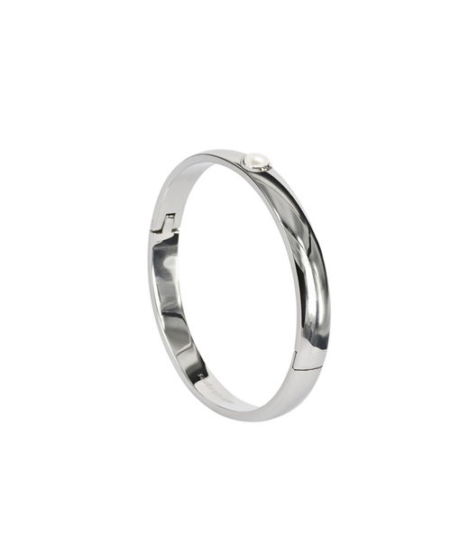 Stålarmband SELMA Bangle Steel Pearl