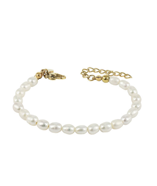 Stålarmband PRINCESS YOUNG Gold/Pearl