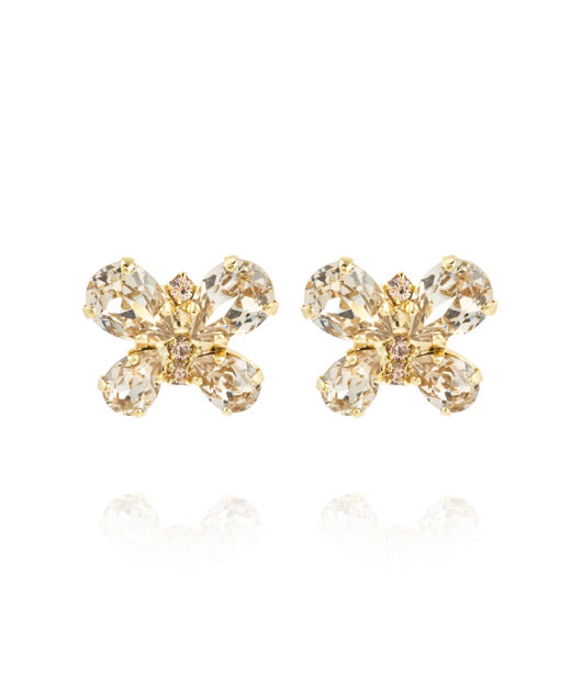 Mässingörhänge BUTTERFLY STUD SILK GOLD