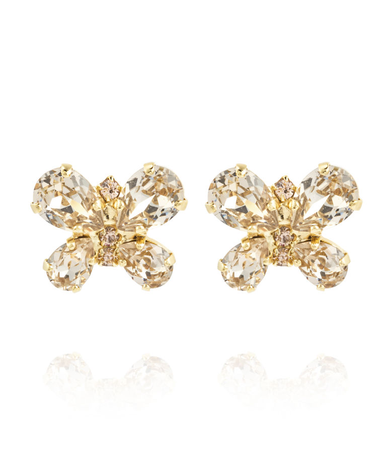 Mässingörhänge BUTTERFLY STUD SILK GOLD