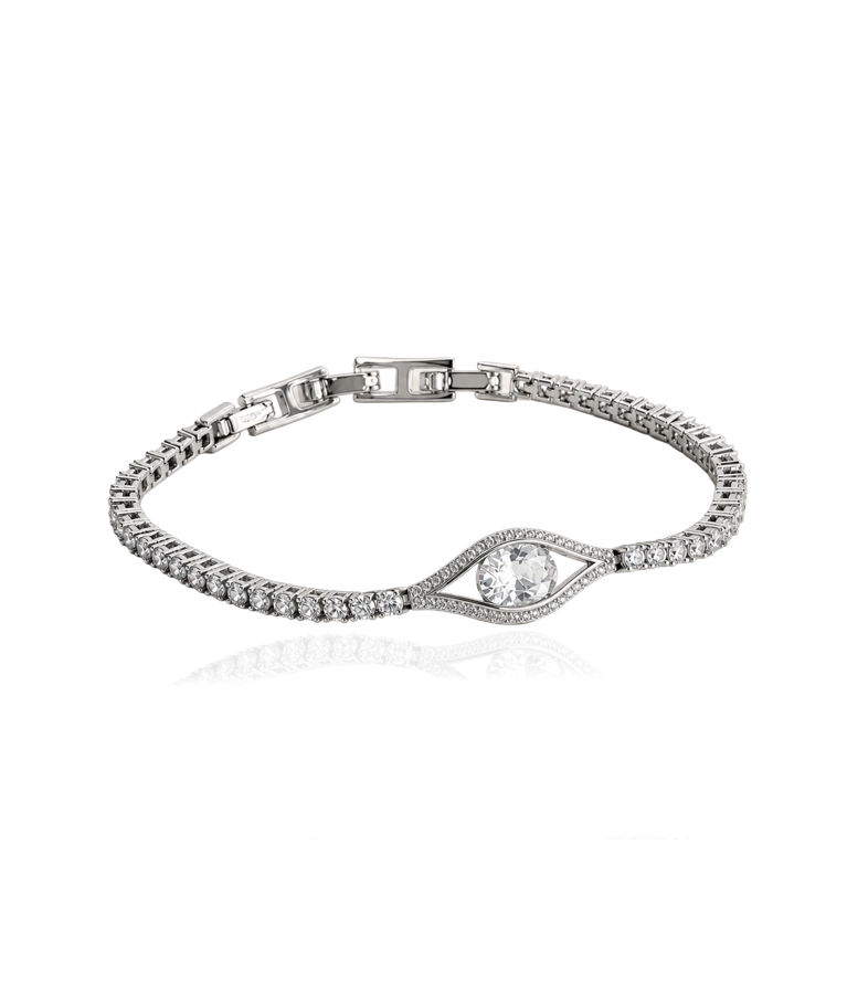 Mässingsarmband ELECKTRA SPARKLE EYE Silver/White