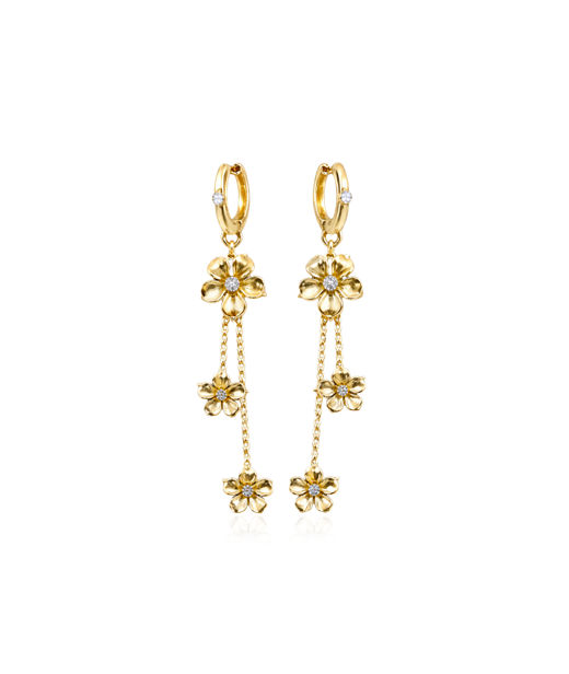 Mässingsörhängen LA FLEUR MULTI HOOPS gold