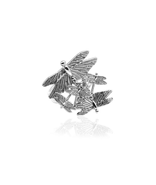 Mässingsring DRAGONFLY REBORN MULTI Silver