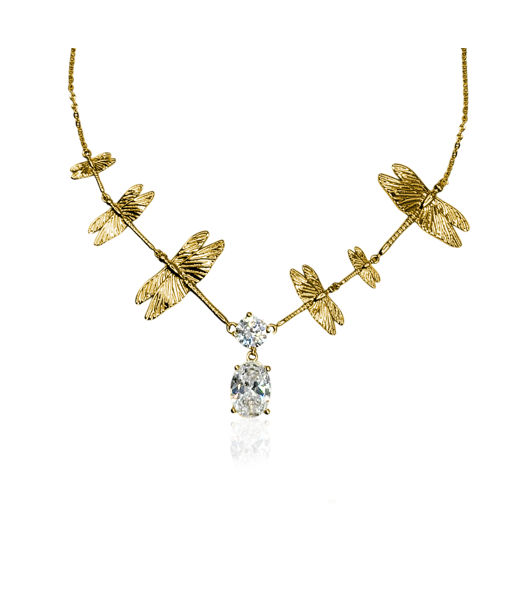 Mässingshalsband DRAGONFLY REBORN MULTI Gold
