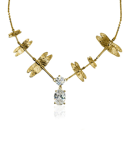 Mässingshalsband DRAGONFLY REBORN MULTI Gold