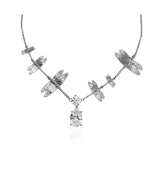 Mässingshalsband DRAGONFLY REBORN MULTI Silver