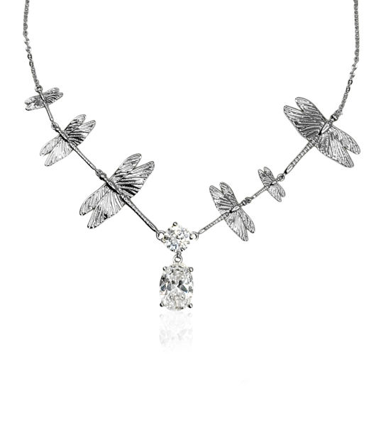 Mässingshalsband DRAGONFLY REBORN MULTI Silver