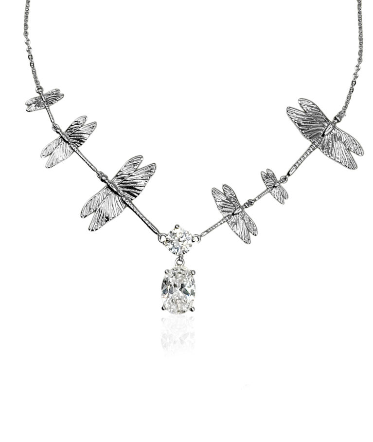Mässingshalsband DRAGONFLY REBORN MULTI Silver