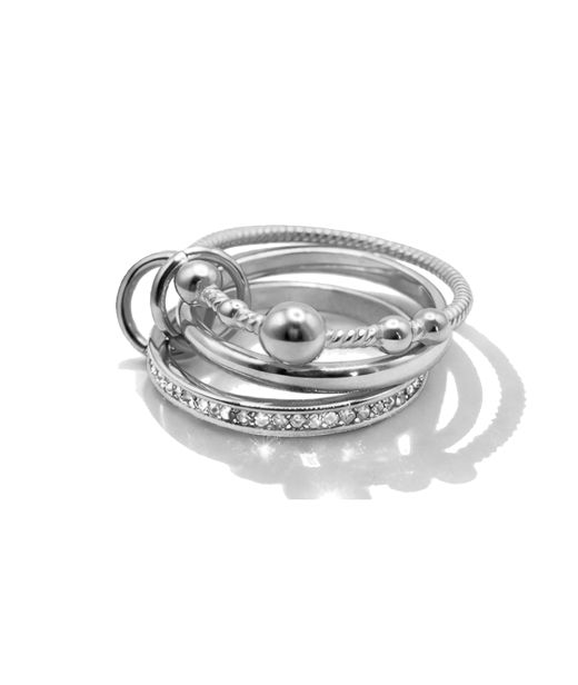 Mässingsring BERRY SIGNATURE SPARKLE 7 Silver
