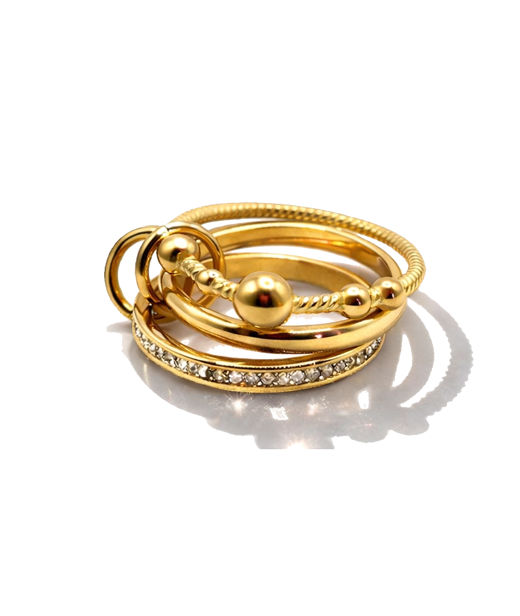 Mässingsring BERRY SIGNATURE SPARKLE 8 Gold