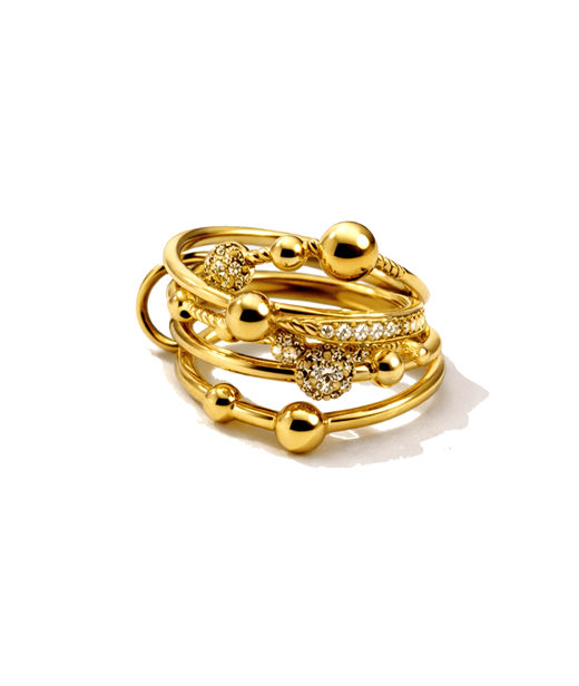 Mässingsring BERRY STUDIO SPARKLE 7 Gold