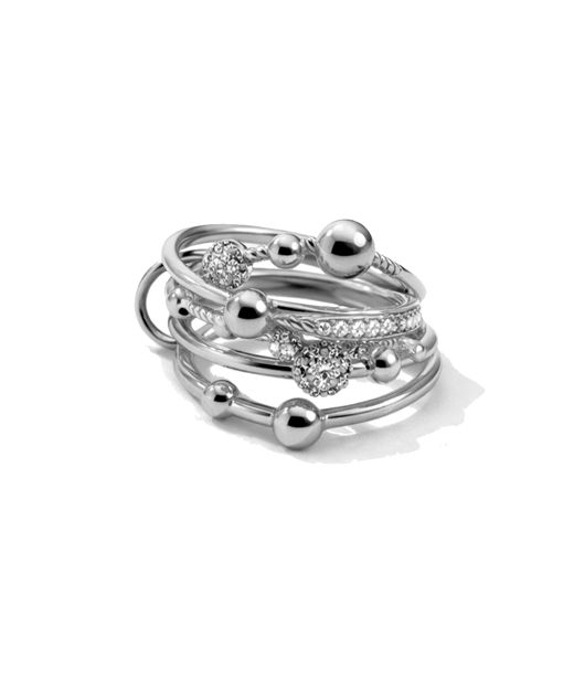 Mässingsring BERRY STUDIO SPARKLE 8 Silver