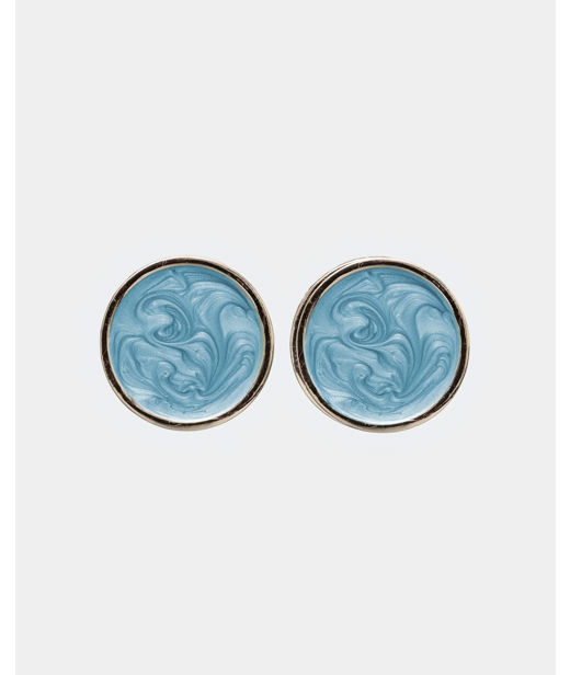 Mässingörhänge Ava Pearl Blue Gold