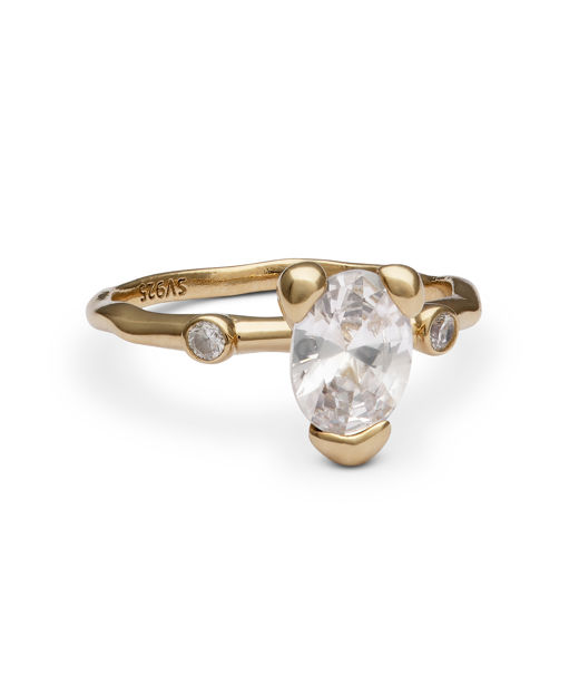 Mässinghalsband Petite Pearl Black
