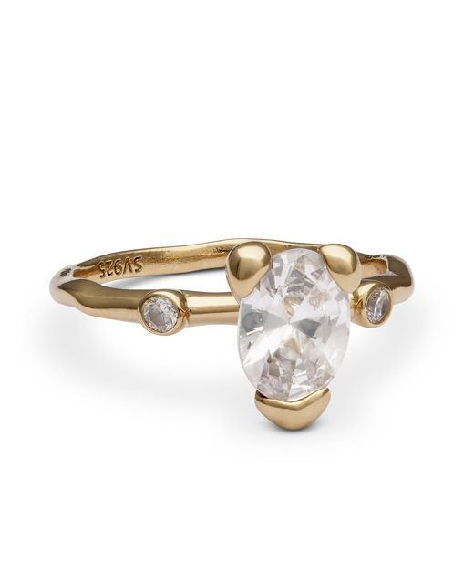 Mässinghalsband Petite Pearl Black