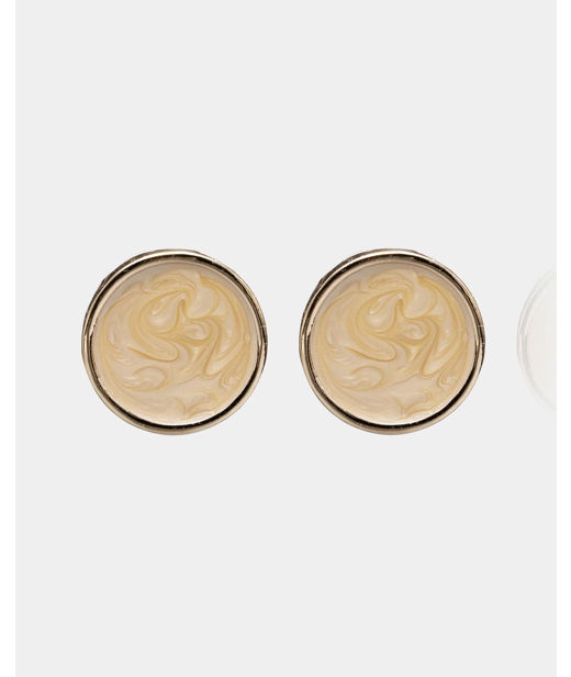 Mässingörhänge Ava Pearl Sand Gold