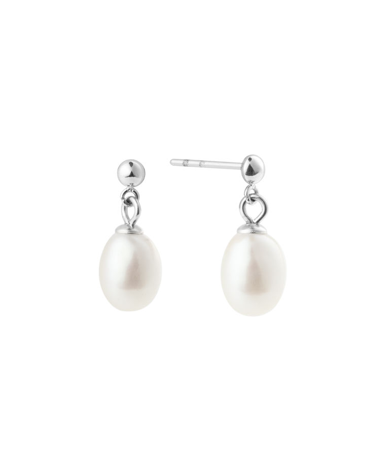 Stålörhänge Aura Pearl