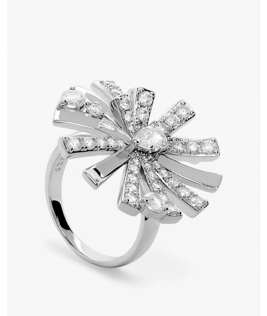 Silverring Floers Inspo CZ