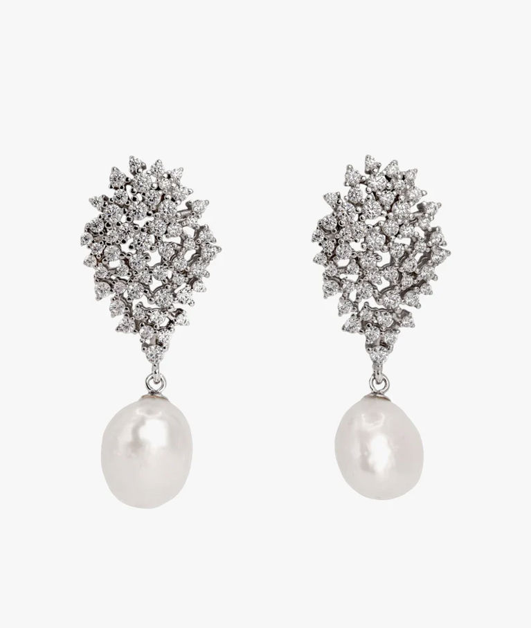 Silverörhängen Elegance Pearl