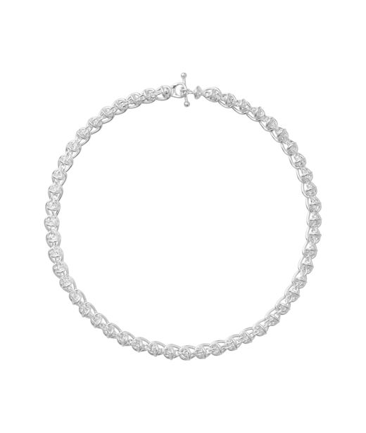 Silverhalsband WEFT SINGLE LINK