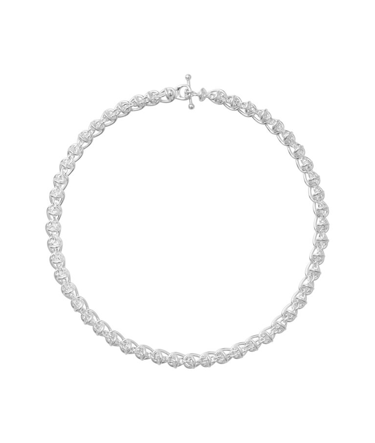 Silverhalsband WEFT SINGLE LINK