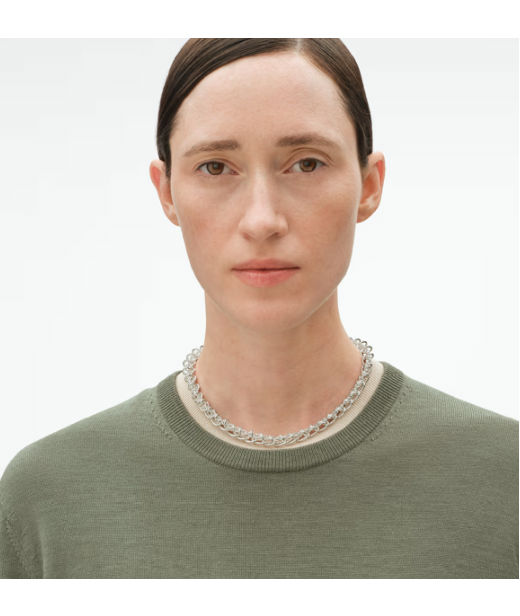 Silverhalsband WEFT SINGLE LINK ML