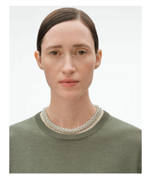 Silverhalsband WEFT DOUBLE LINK ML