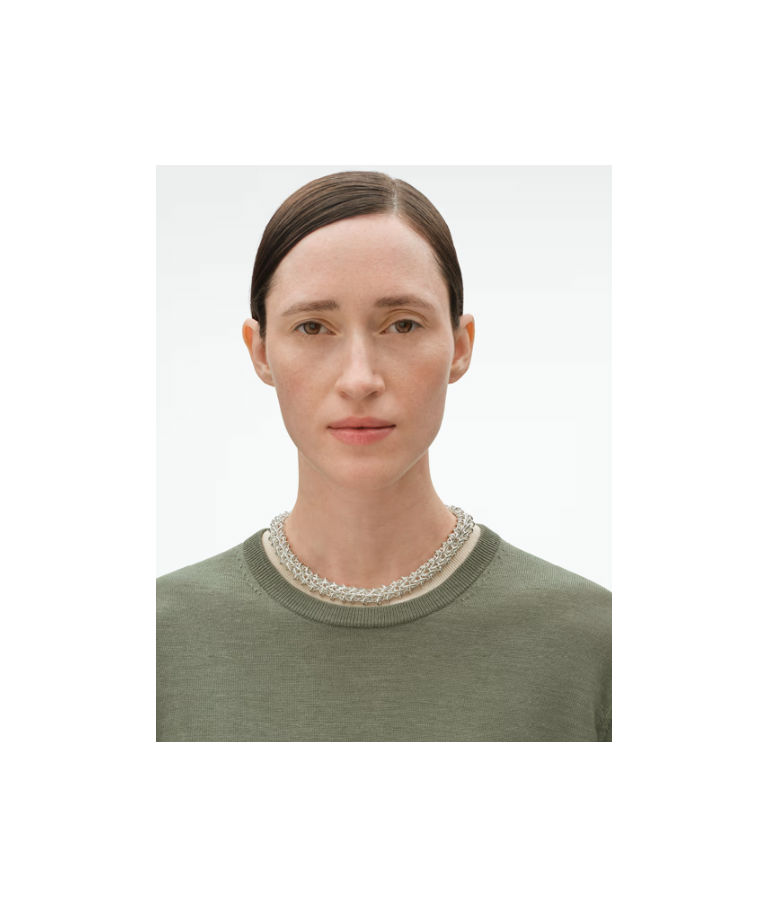 Silverhalsband WEFT DOUBLE LINK ML
