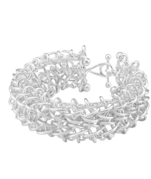 Silverarmband WEFT TRIPLE LINK