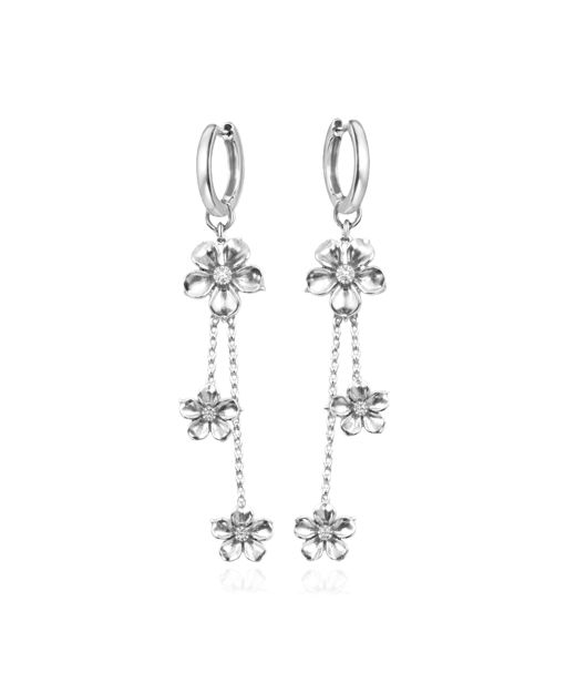 Stålörhängen LA FLEUR MULTI HOPPS Silver