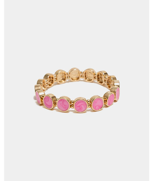 Plastarmband Ava Petite Pearl Elastic Strong Pink Gold