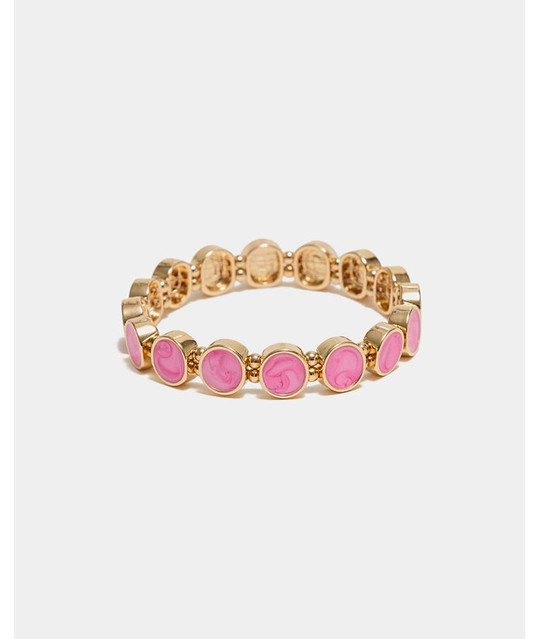 Plastarmband Ava Petite Pearl Elastic Strong Pink Gold