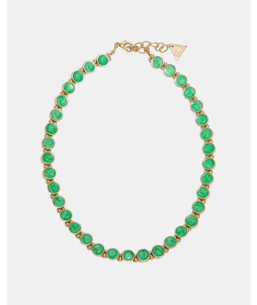 Plasthalsband Ava Petite Pearl Strong Green Gold