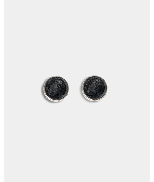 Plastörhänge Ava Petite Pearl Black Silver