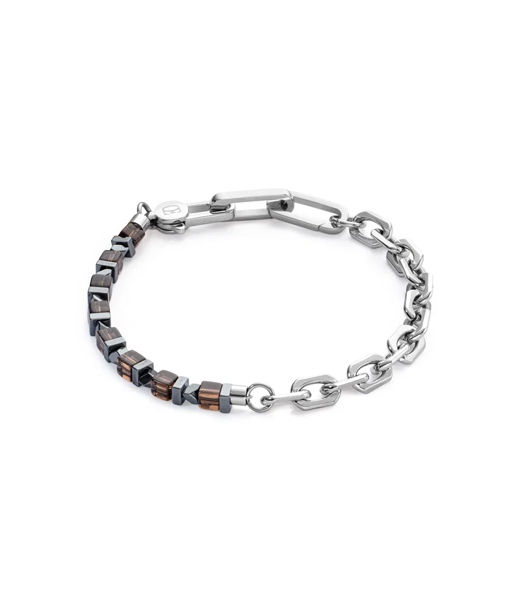 Stålarmband Precious Fusion Link Chain Brown