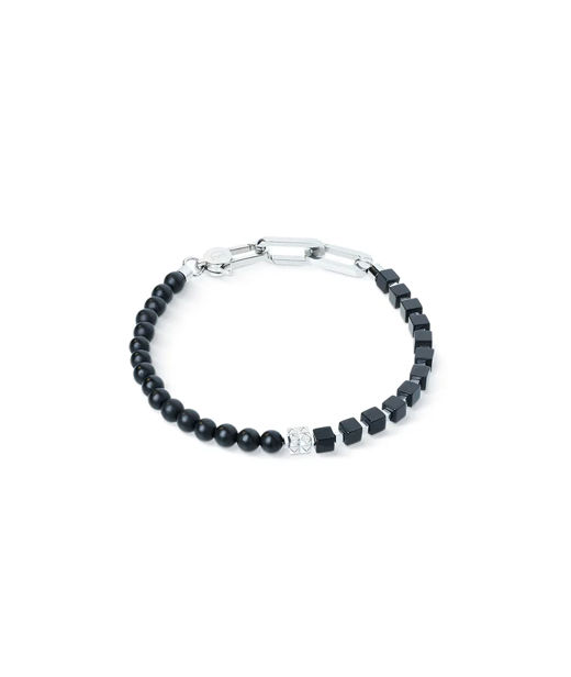 Stålarmband Spikes Fusion Onyx Black