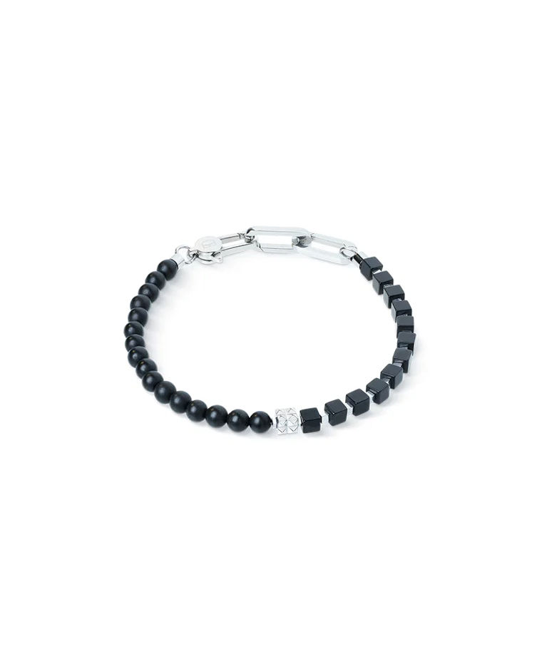 Stålarmband Spikes Fusion Onyx Black