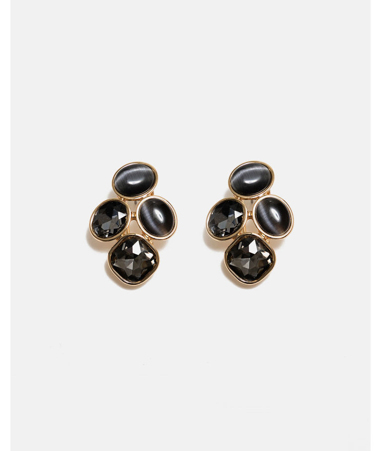 Plastörhängen Hazel Black Gold