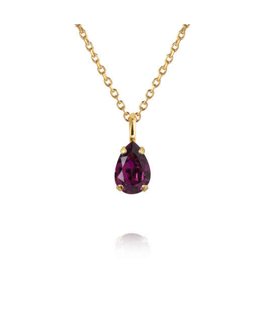 Mässinghalsband Childhood Birthstone Februari Gold