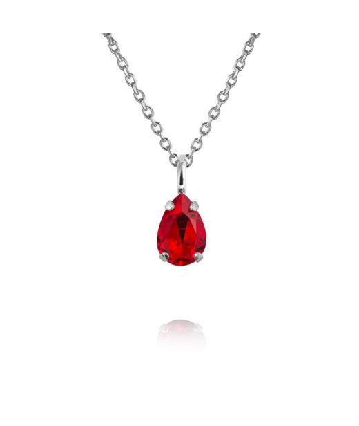 Mässinghalsband Childhood Birthstone Januari Rhodium