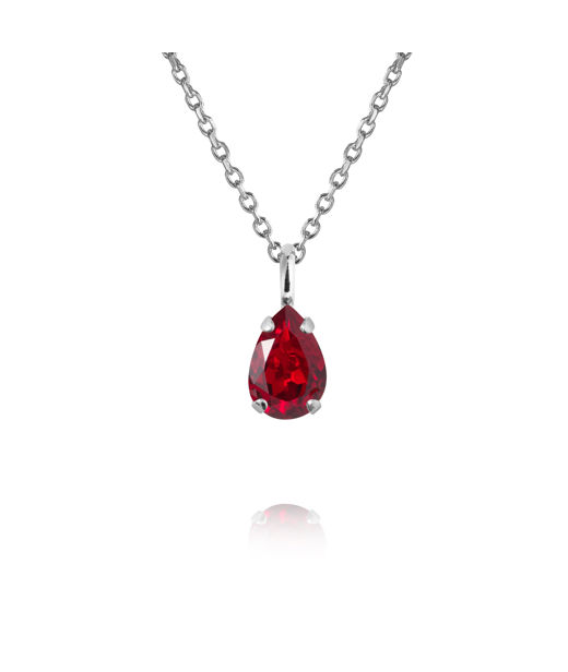 Mässinghalsband Childhood Birthstone Juli Rhodium