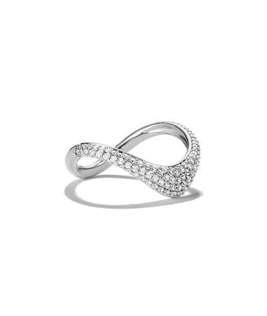Silverring Wave cz Pavé