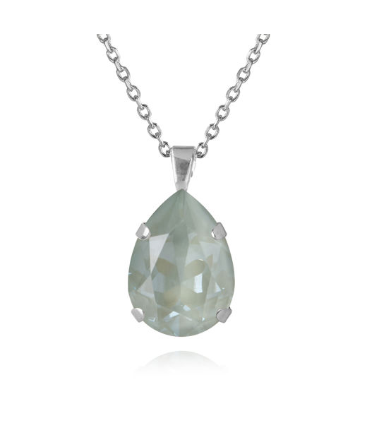 Mässingshalsband MINI DROP AGAVE IGNITE Rhodium