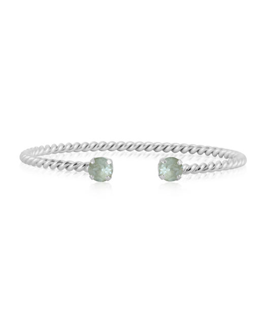 Mässingsarmband MINI TWISTED AGAVE IGNITE Rhodium