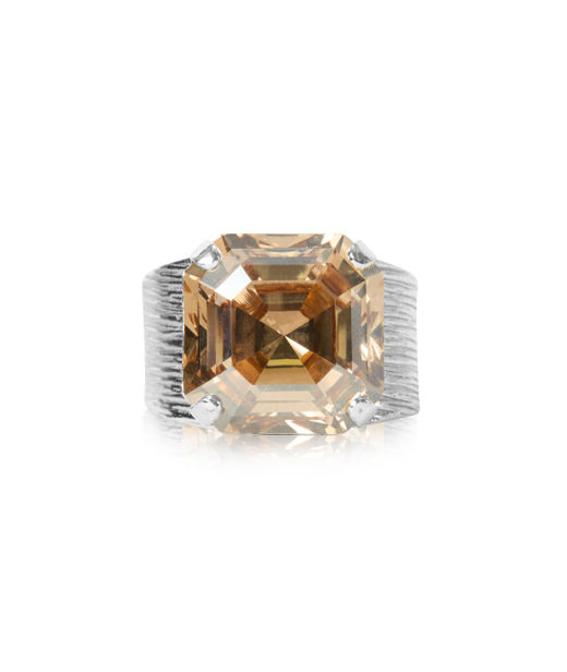 Mässingsring EVE GOLDEN SHADOW Rhodium