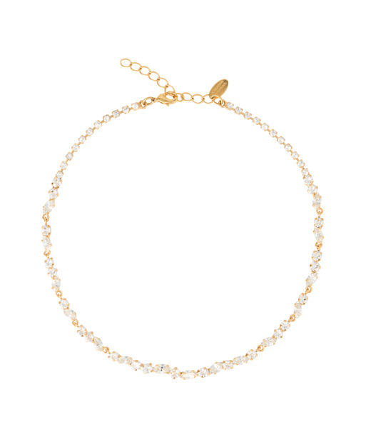 Mässingshalsband ALELIA CRYSTAL Gold