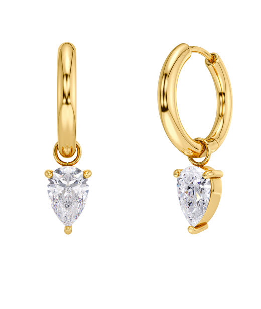 Stålörhängen Arrow Hoops L Gold AU26 gold