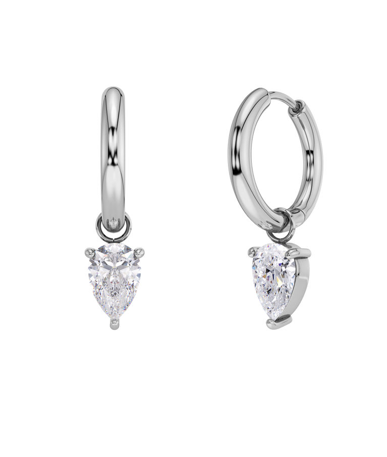 Stålörhängen Arrow Hoops L Steel AU26