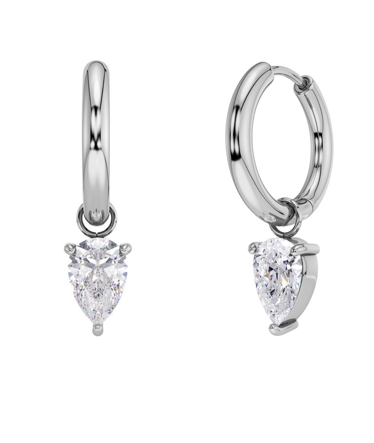 Stålörhängen Arrow Hoops L Steel AU26
