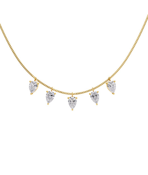 Stålhalsband Arrow Necklace Multi Gold AU26 gold
